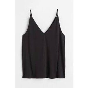 H&M Black Sleeveless V-Neck Camisole Top XS